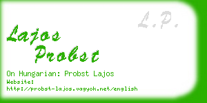 lajos probst business card
